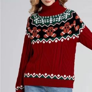 NWOT Christmas sweater, gingerbread, small, perfect condition!